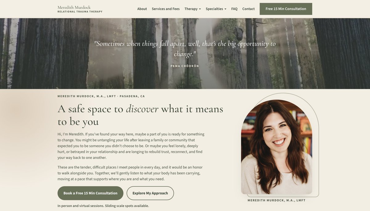 Meredith Murdock LMFT homepage